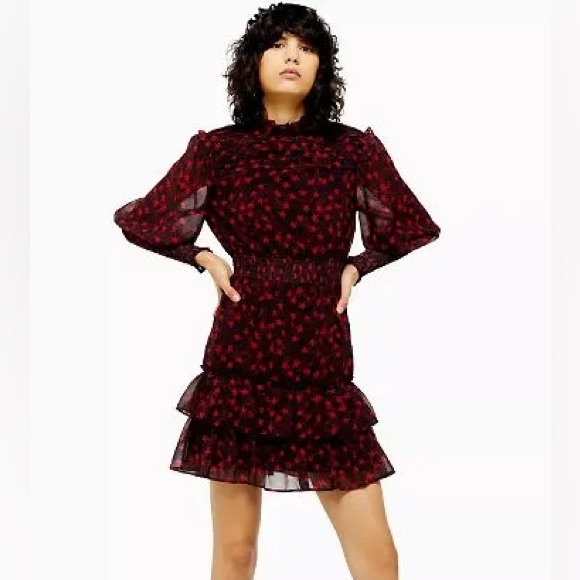 Stacey Solomon's Star Print Topshop Babydoll Dress - Picture 3 of 8